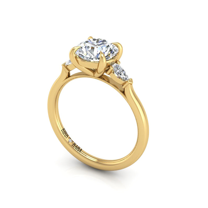 Preset Three Stone Round Lab Diamond Engagement Ring