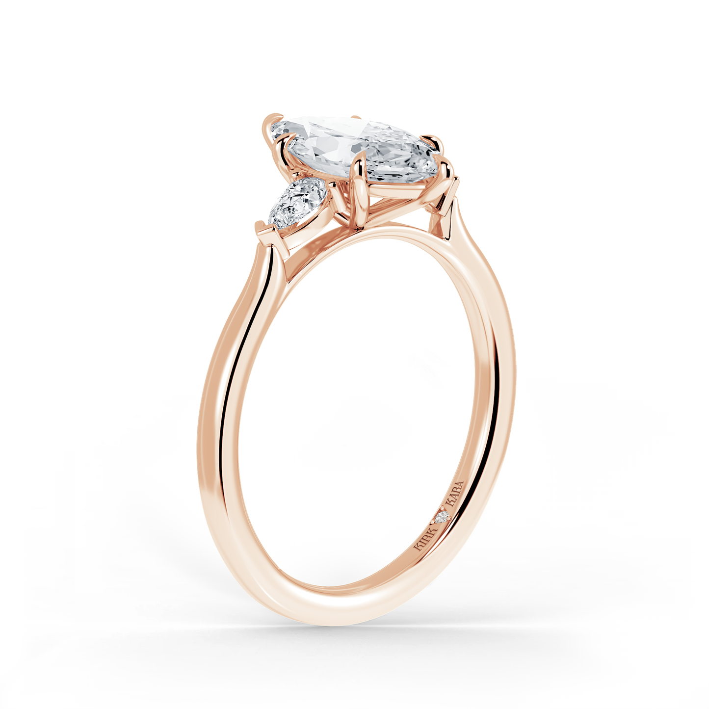 Preset Three Stone Marquise Lab Diamond Engagement Ring - Center Diamond Included