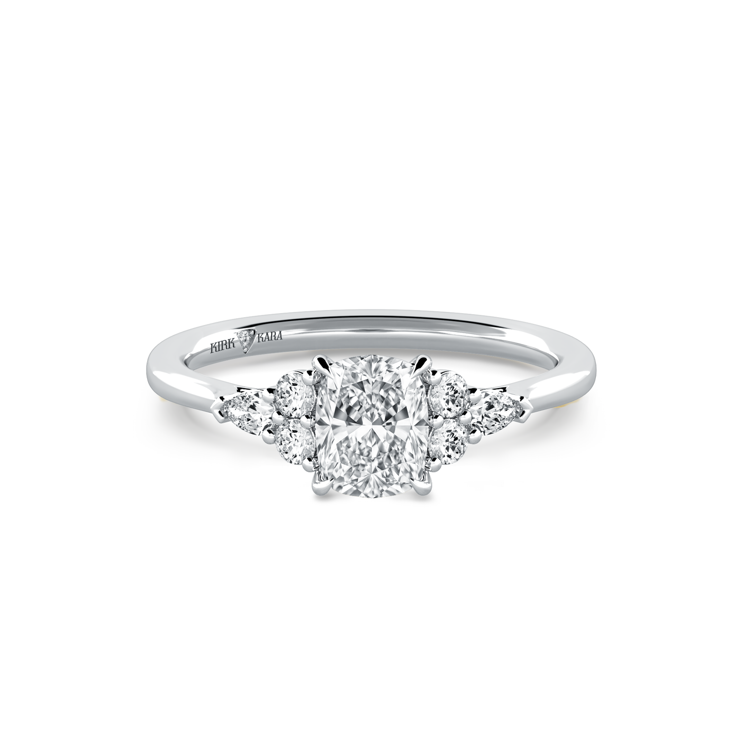Preset Cluster Cushion Lab Diamond Engagement Ring - Center Diamond Included