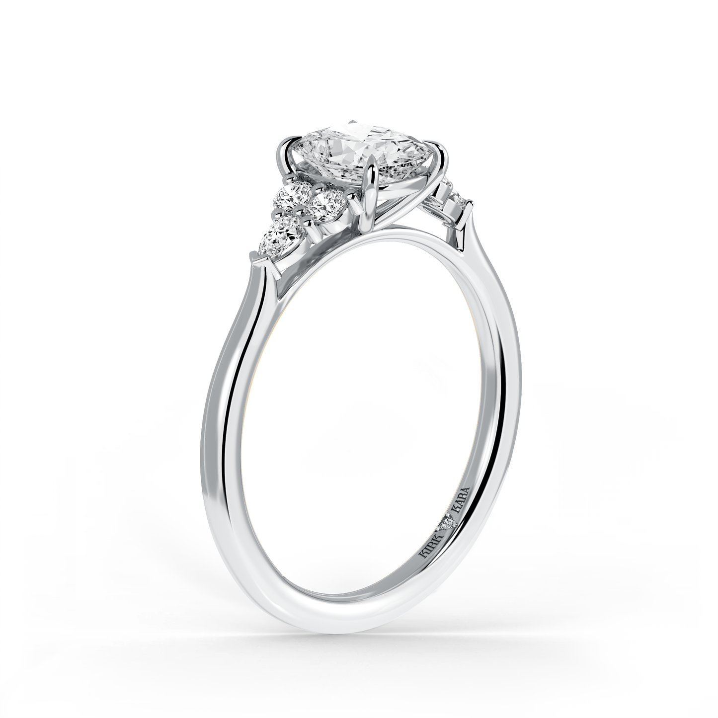 Preset Cluster Cushion Lab Diamond Engagement Ring - Center Diamond Included