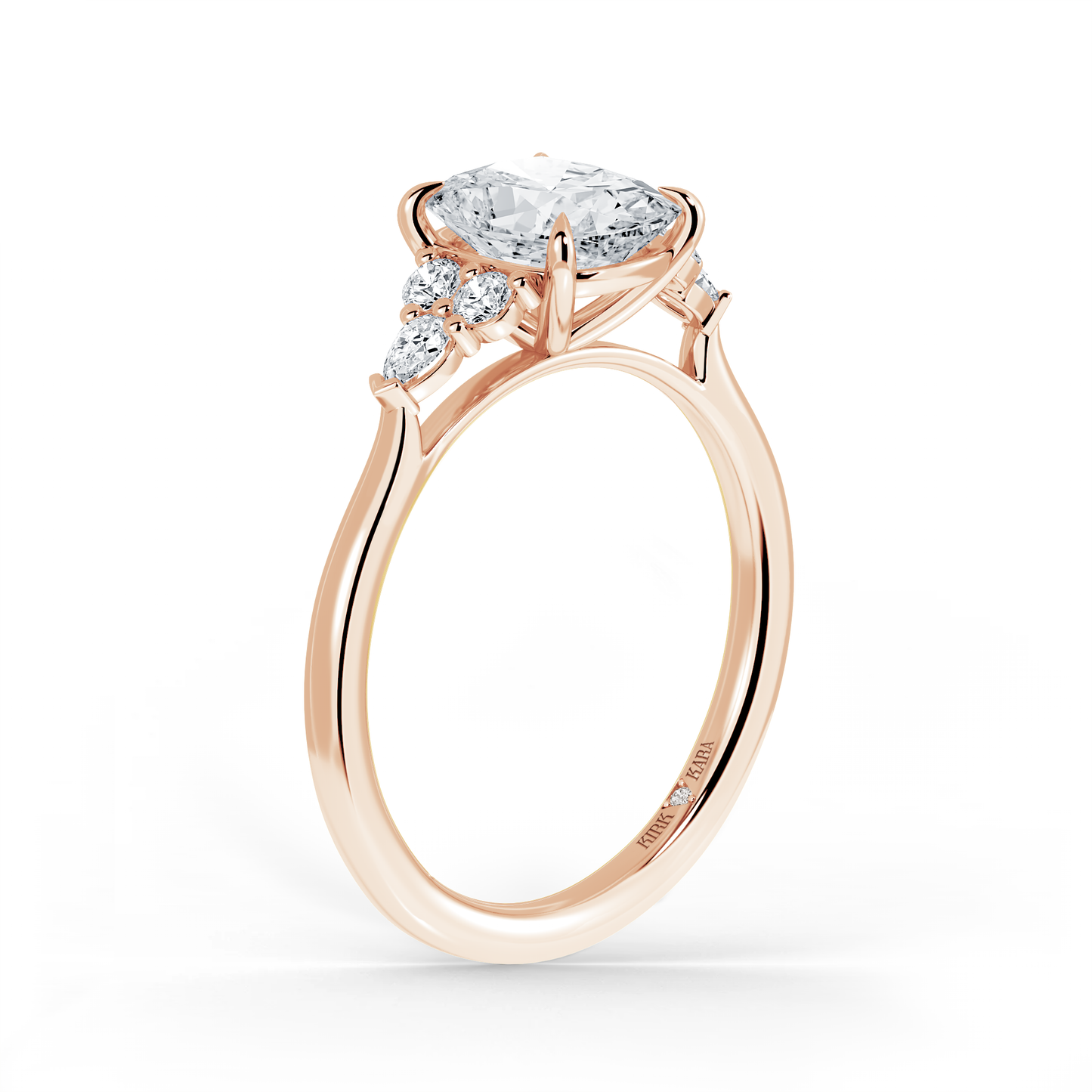 Preset Cluster Cushion Lab Diamond Engagement Ring - Center Diamond Included