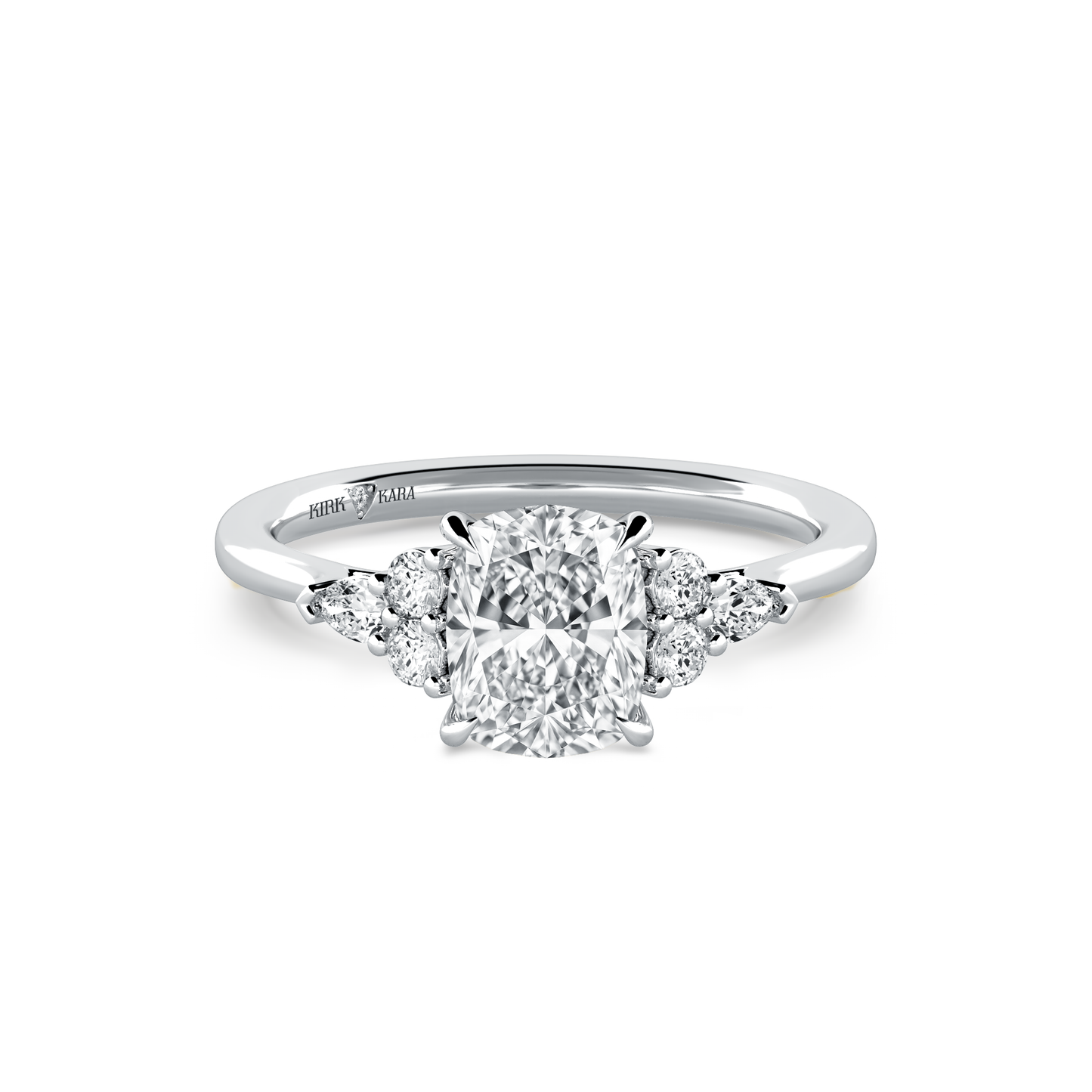 Preset Cluster Cushion Lab Diamond Engagement Ring - Center Diamond Included