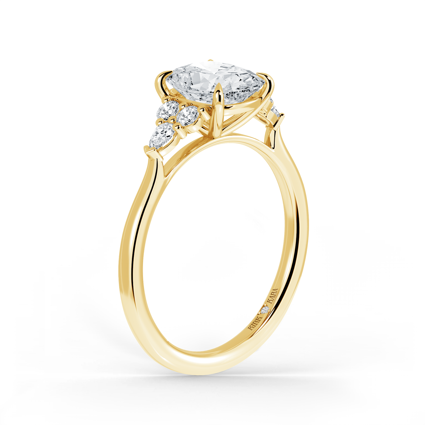 Preset Cluster Cushion Lab Diamond Engagement Ring - Center Diamond Included