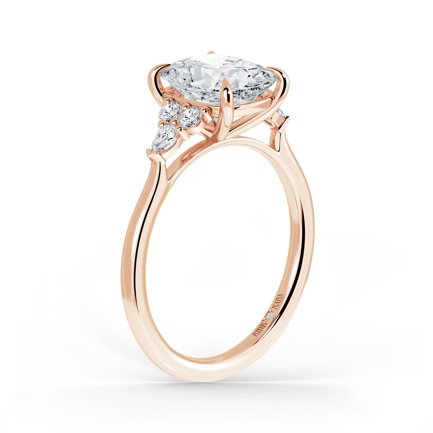 Preset Cluster Cushion Lab Diamond Engagement Ring - Center Diamond Included