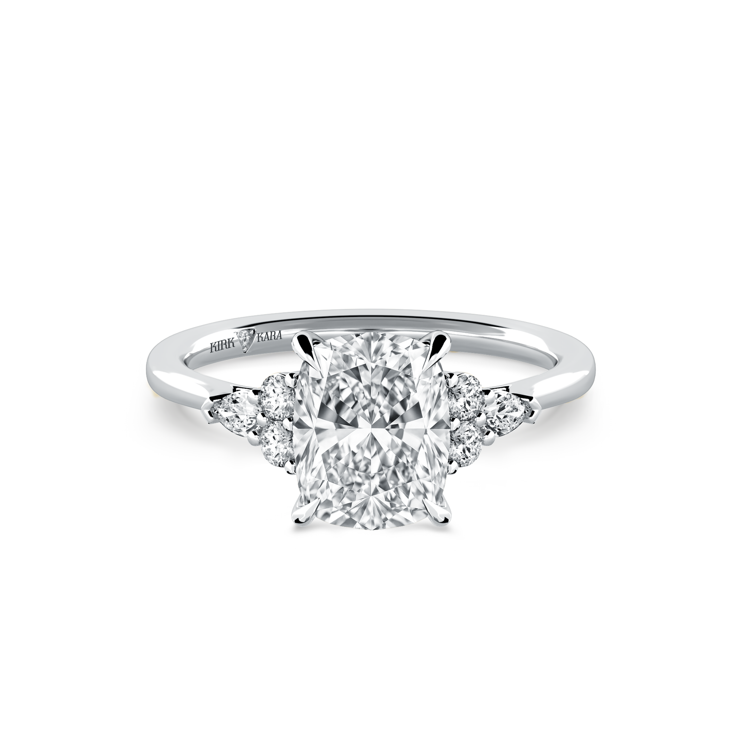 Preset Cluster Cushion Lab Diamond Engagement Ring - Center Diamond Included