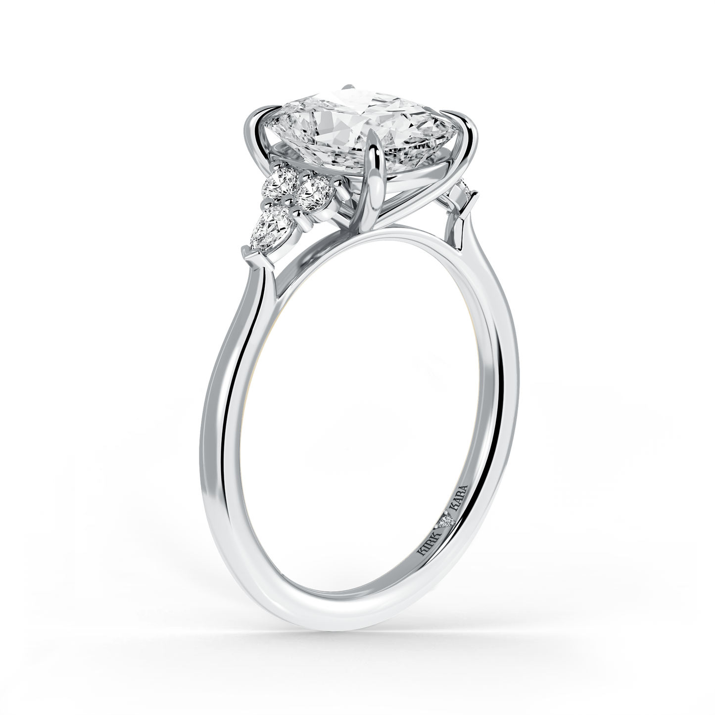 Preset Cluster Cushion Lab Diamond Engagement Ring - Center Diamond Included