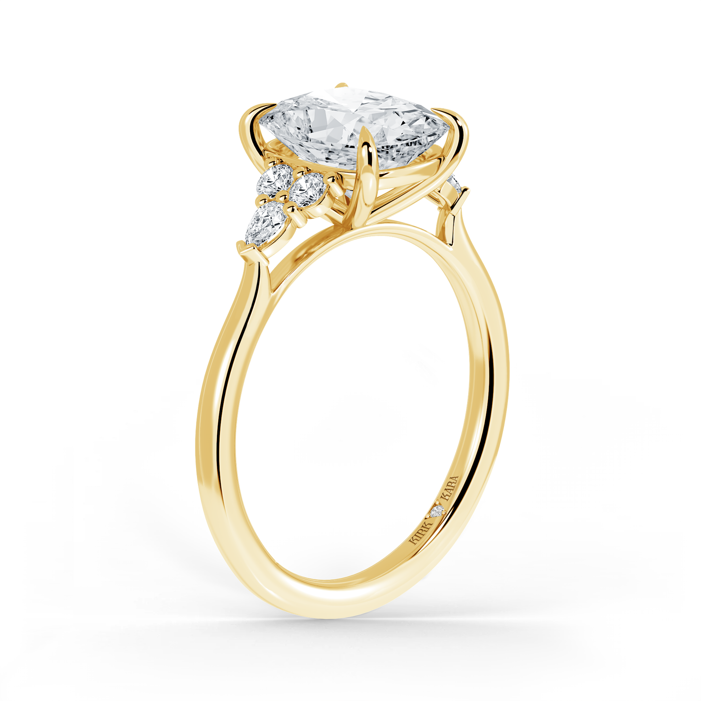 Preset Cluster Cushion Lab Diamond Engagement Ring - Center Diamond Included