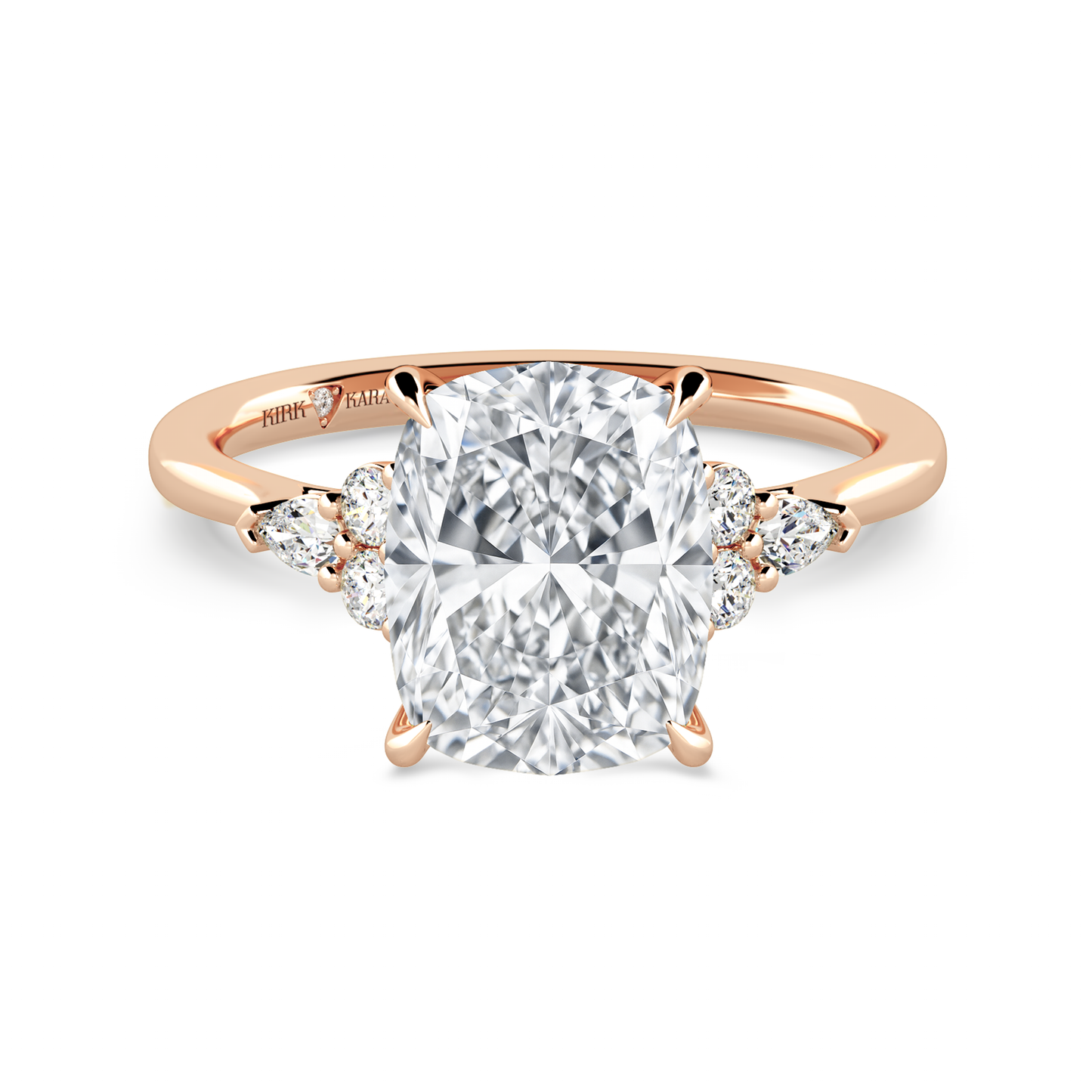 Preset Cluster Cushion Lab Diamond Engagement Ring - Center Diamond Included