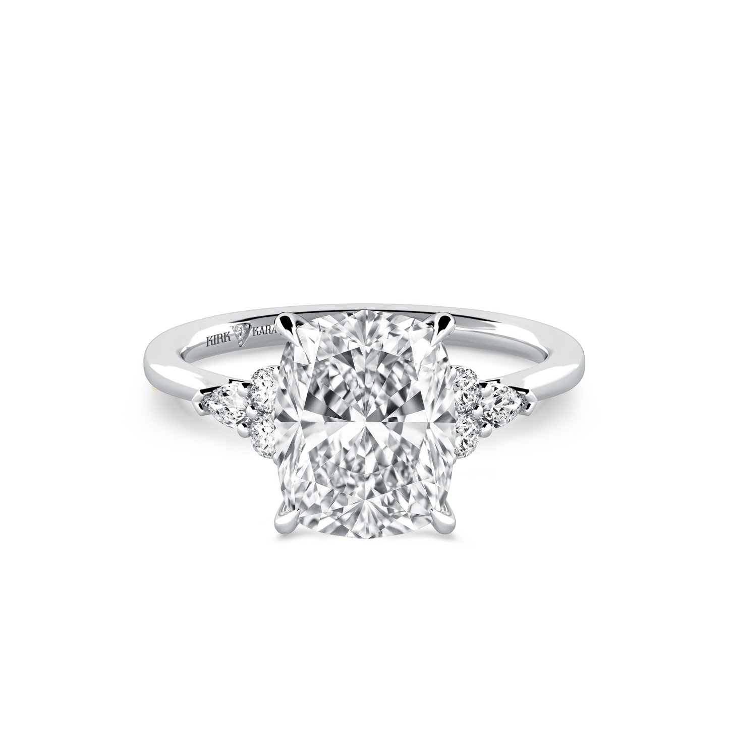 Preset Cluster Cushion Lab Diamond Engagement Ring - Center Diamond Included