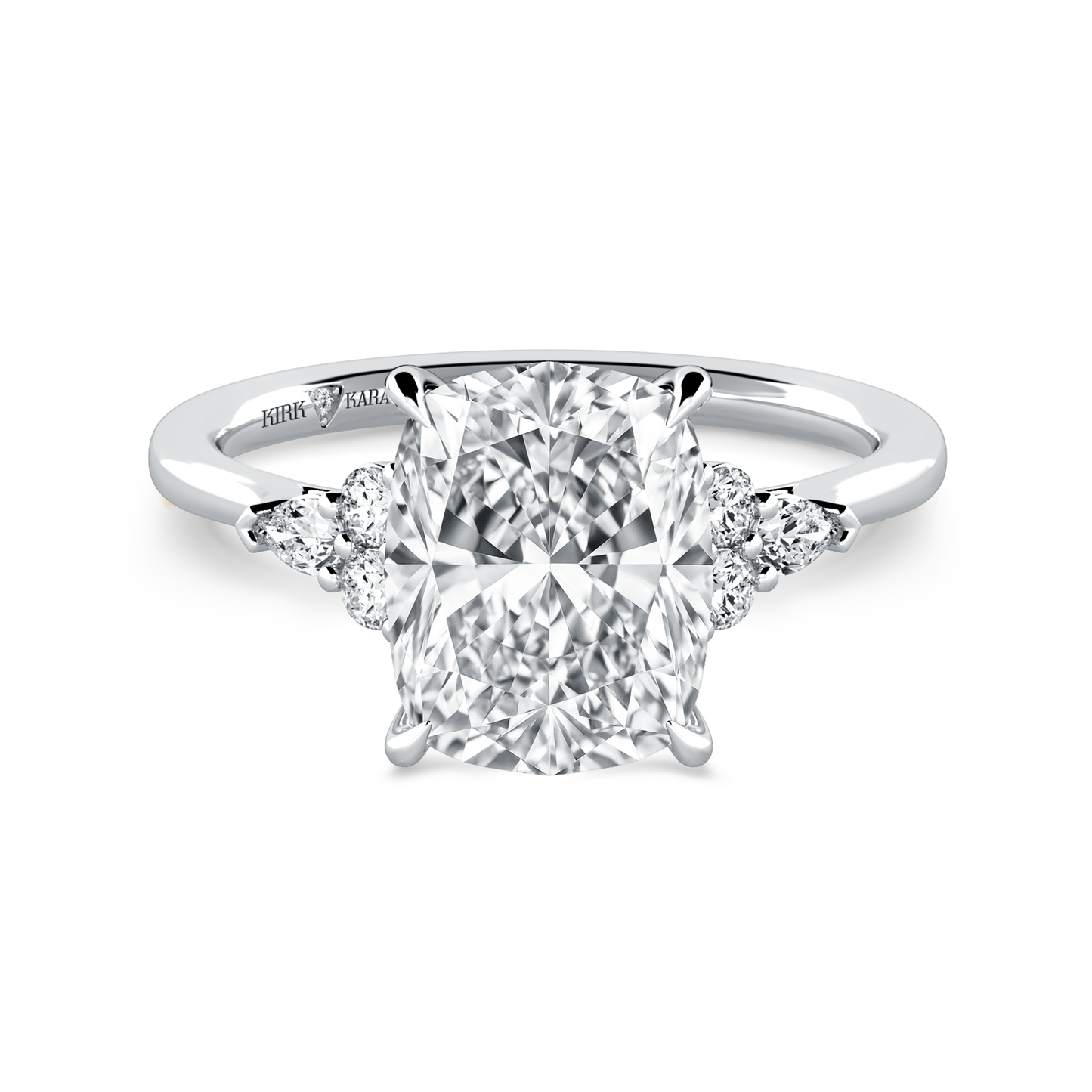 Preset Cluster Cushion Lab Diamond Engagement Ring - Center Diamond Included