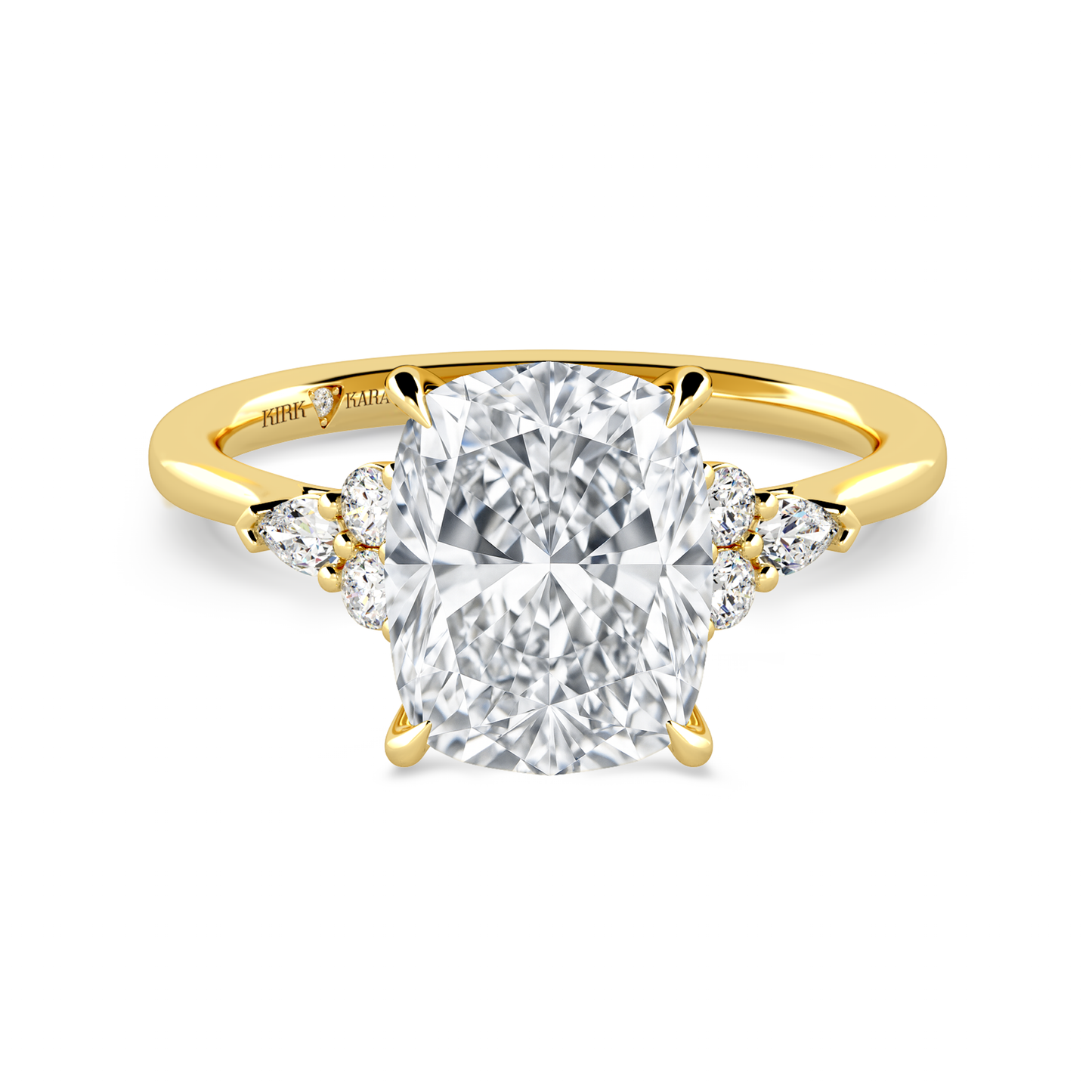 Preset Cluster Cushion Lab Diamond Engagement Ring - Center Diamond Included