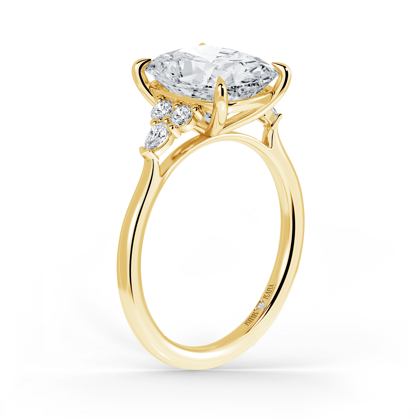 Preset Cluster Cushion Lab Diamond Engagement Ring - Center Diamond Included