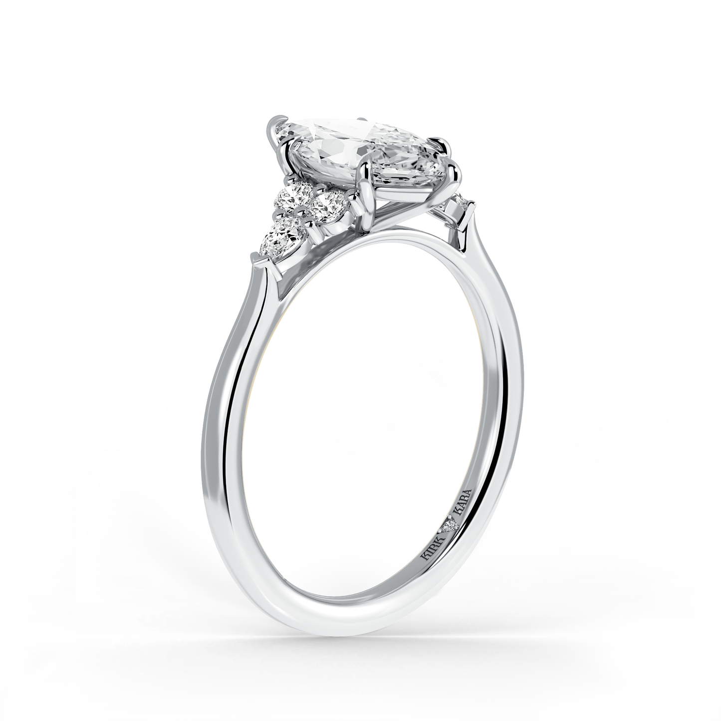 Preset Cluster Marquise Lab Diamond Engagement Ring - Center Diamond Included