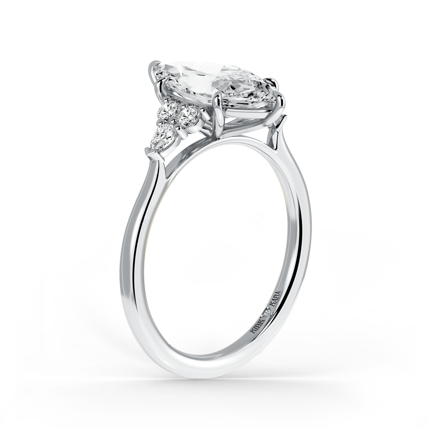 Preset Cluster Marquise Lab Diamond Engagement Ring - Center Diamond Included