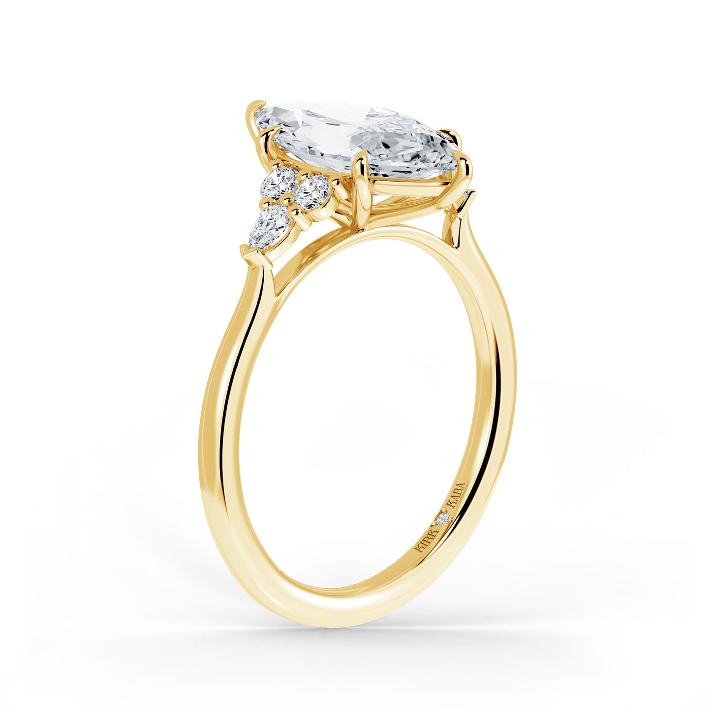 Preset Cluster Marquise Lab Diamond Engagement Ring - Center Diamond Included
