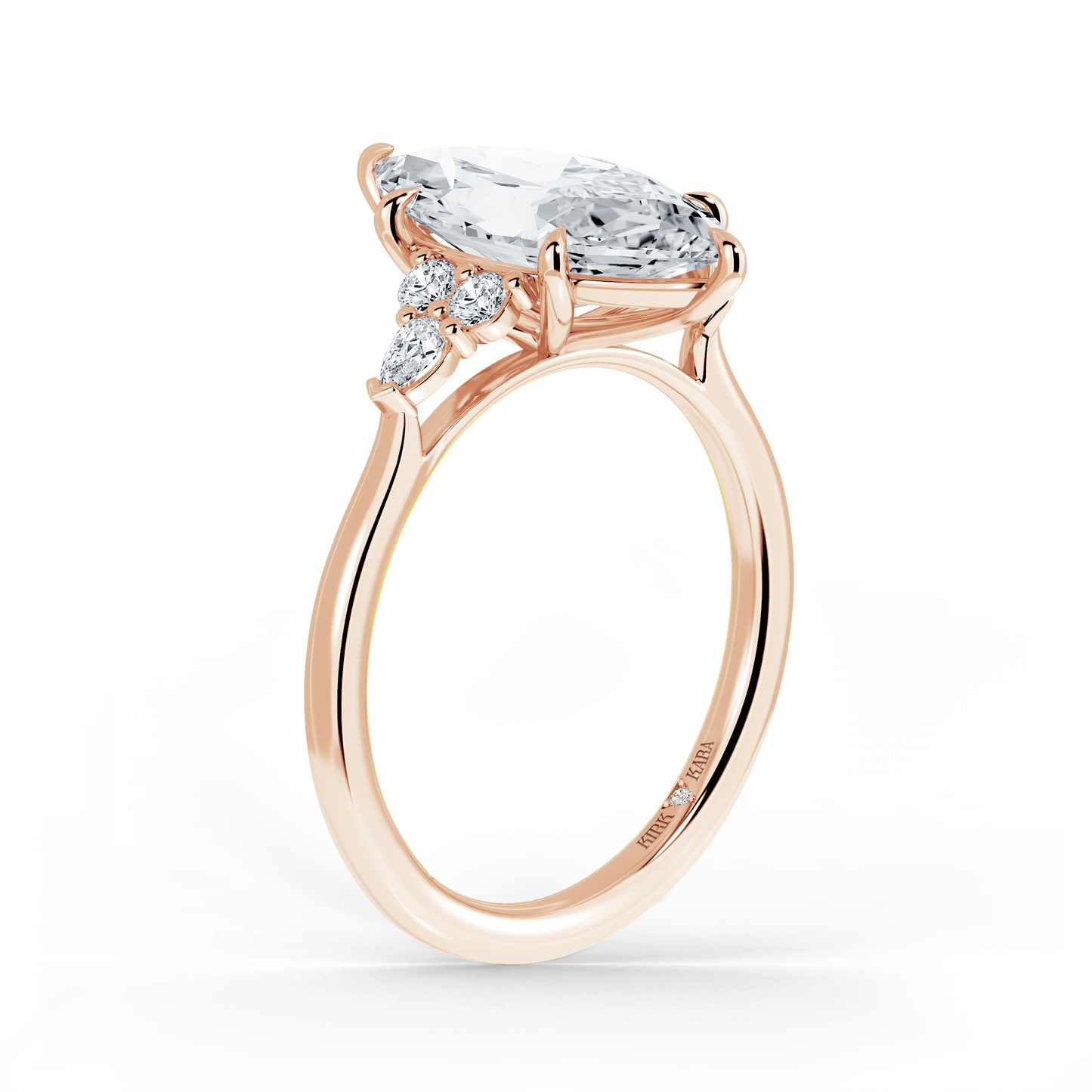 Preset Cluster Marquise Lab Diamond Engagement Ring - Center Diamond Included