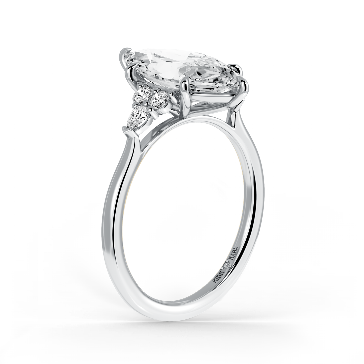 Preset Cluster Marquise Lab Diamond Engagement Ring - Center Diamond Included