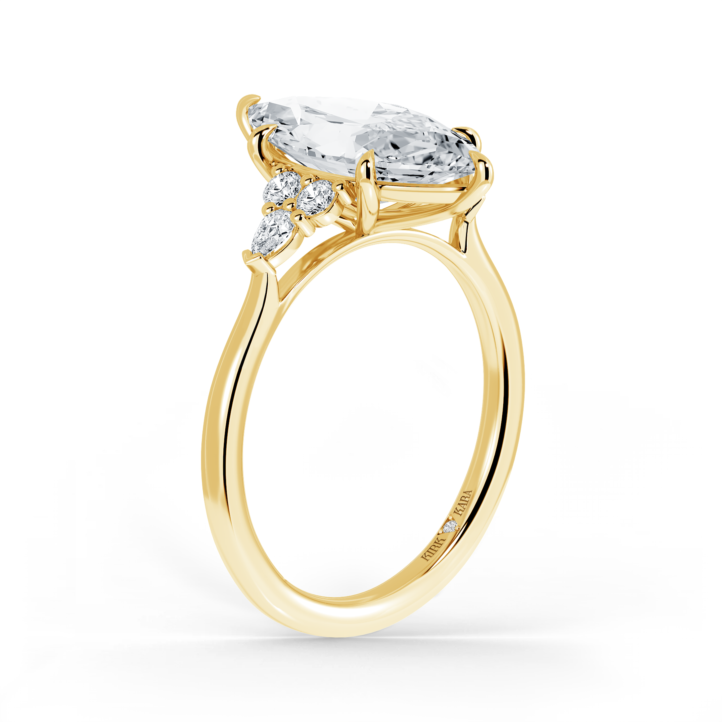 Preset Cluster Marquise Lab Diamond Engagement Ring - Center Diamond Included