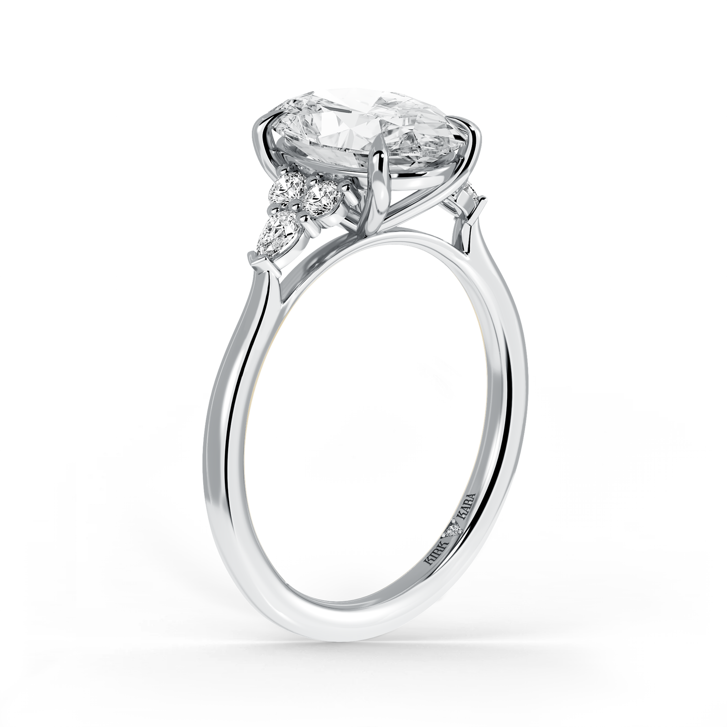 Preset Cluster Oval Lab Diamond Engagement Ring - Center Diamond Included