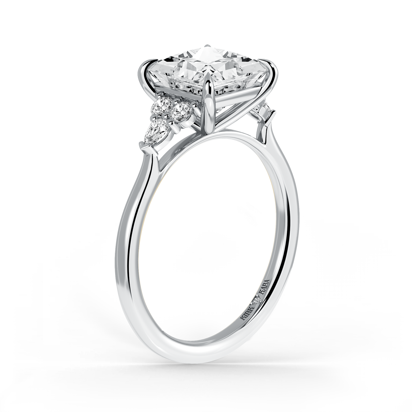 Preset Cluster Princess Lab Diamond Engagement Ring - Center Diamond Included