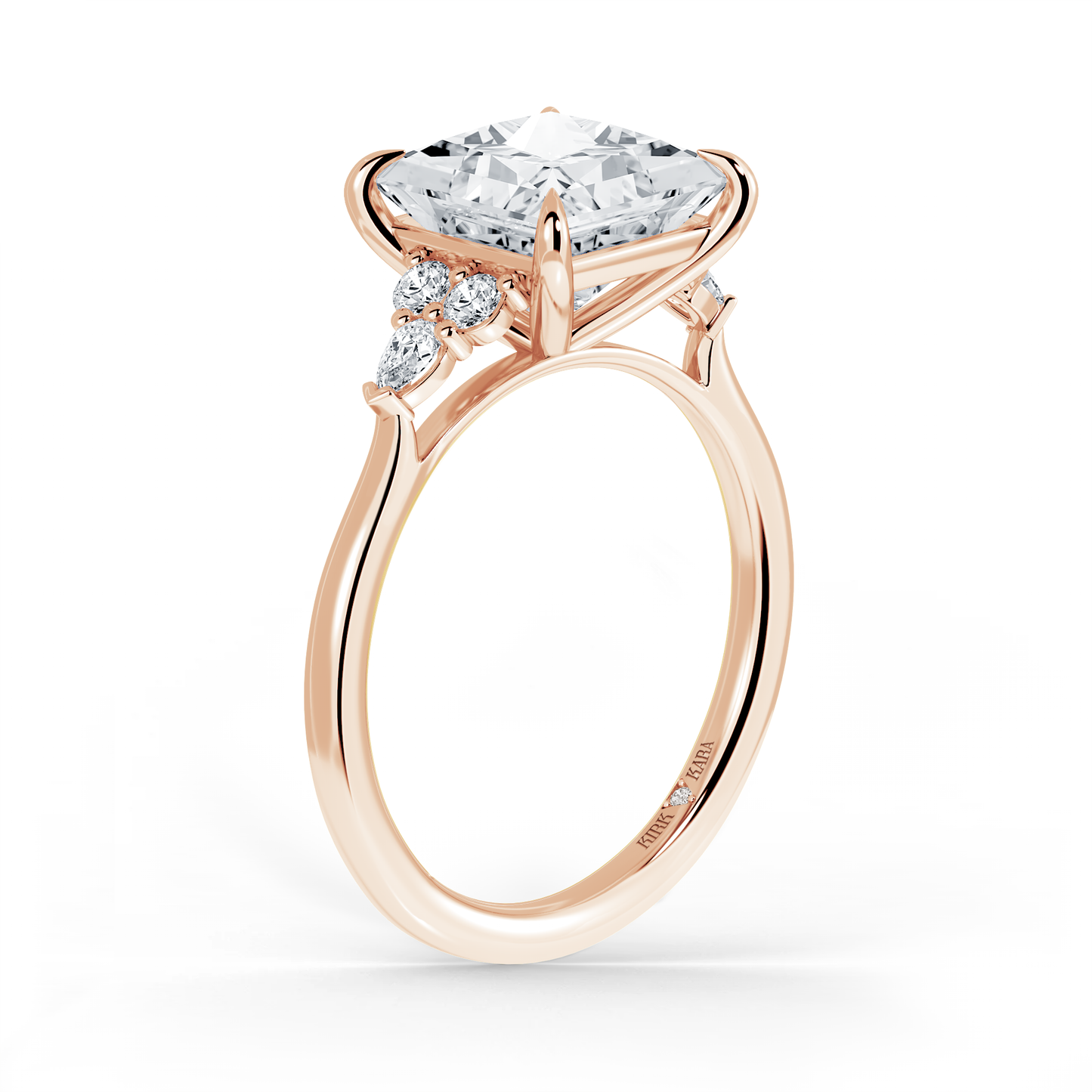 Preset Cluster Princess Lab Diamond Engagement Ring - Center Diamond Included