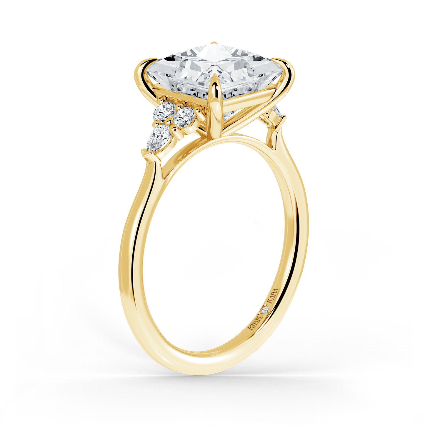 Preset Cluster Princess Lab Diamond Engagement Ring - Center Diamond Included