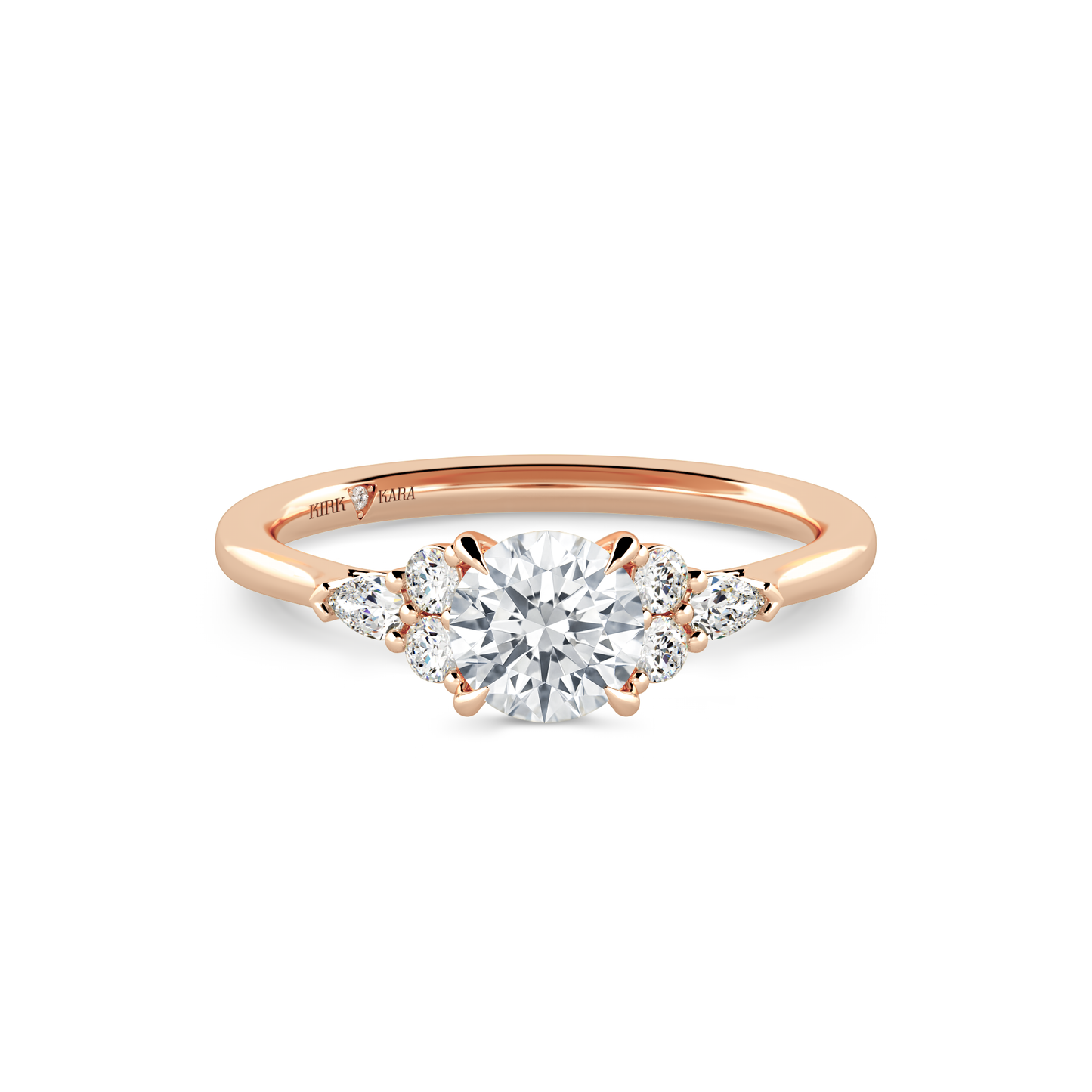 Preset Cluster Round Lab Diamond Engagement Ring - Center Diamond Included