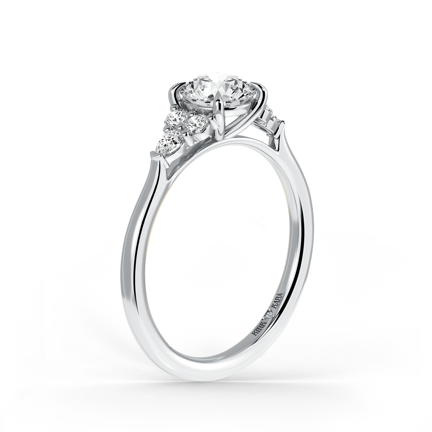 Preset Cluster Round Lab Diamond Engagement Ring - Center Diamond Included