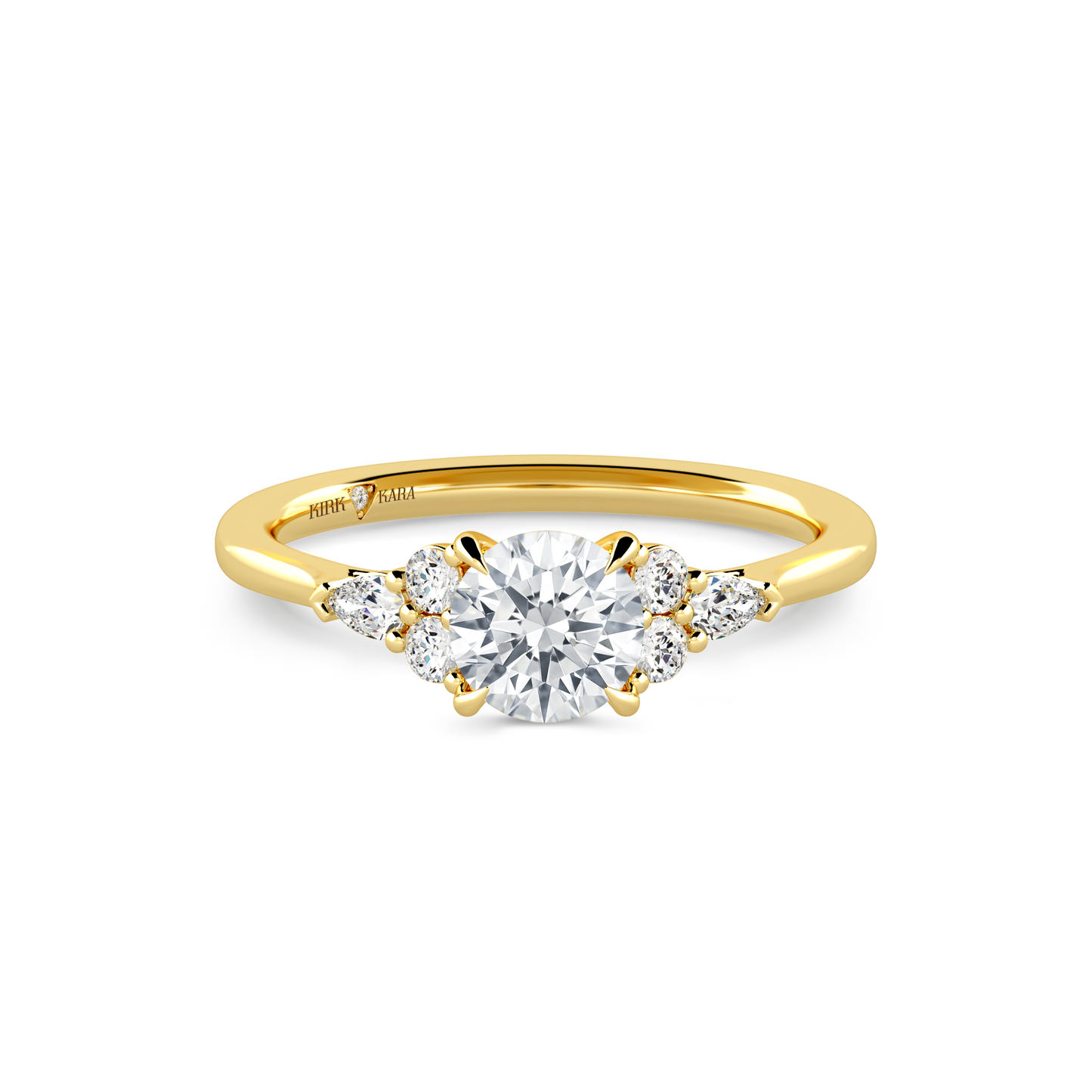 Preset Cluster Round Lab Diamond Engagement Ring - Center Diamond Included