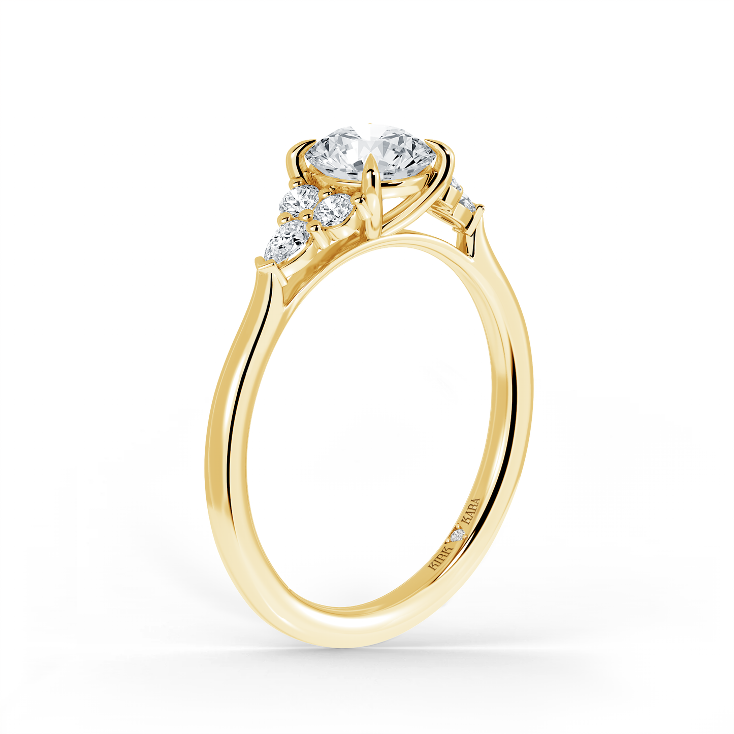 Preset Cluster Round Lab Diamond Engagement Ring - Center Diamond Included