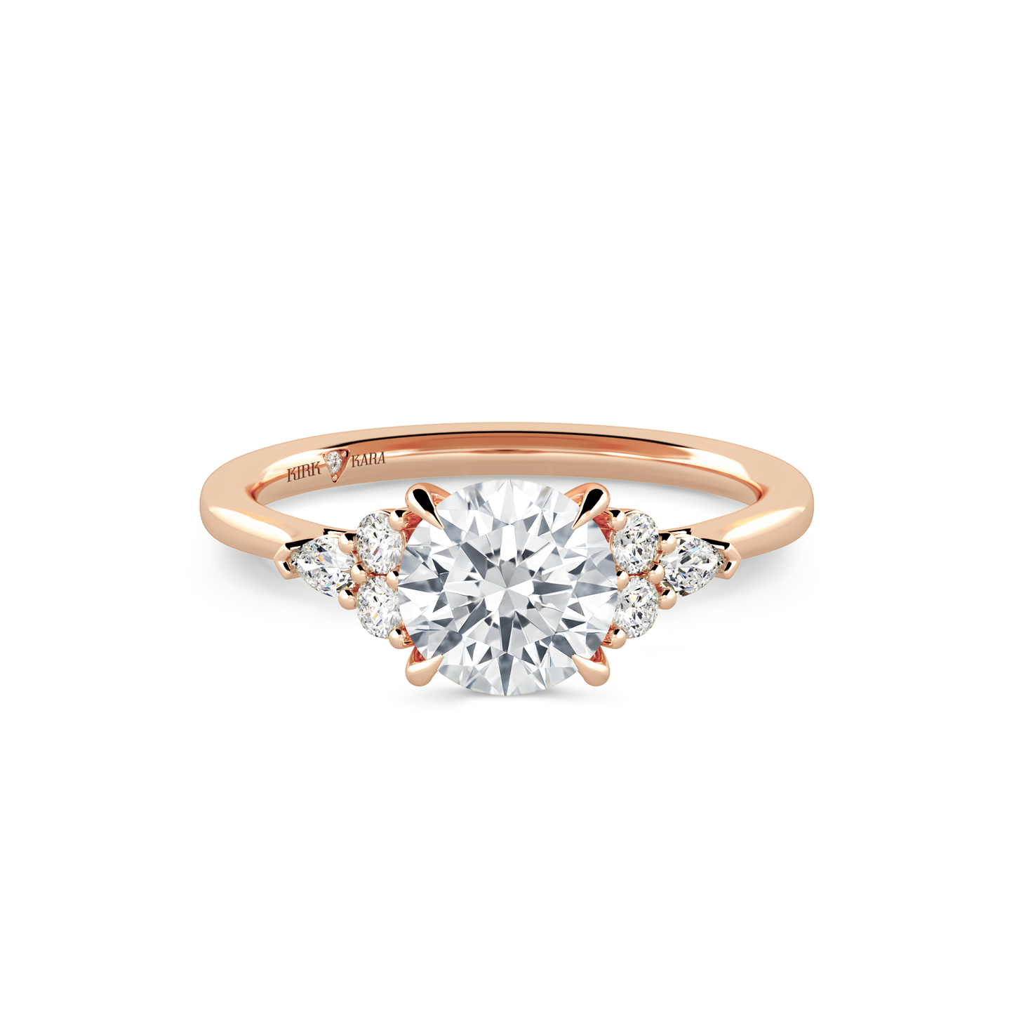 Preset Cluster Round Lab Diamond Engagement Ring - Center Diamond Included