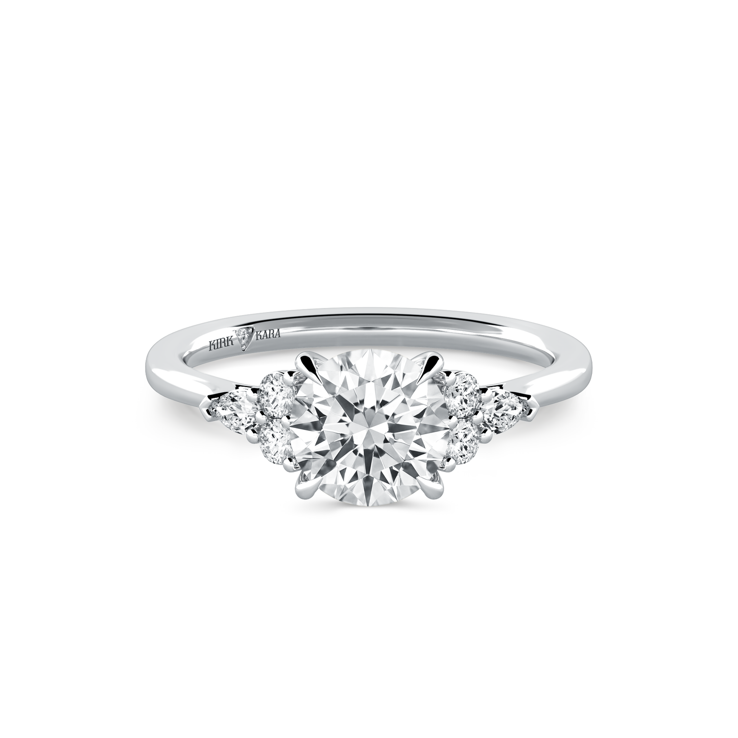 Preset Cluster Round Lab Diamond Engagement Ring - Center Diamond Included