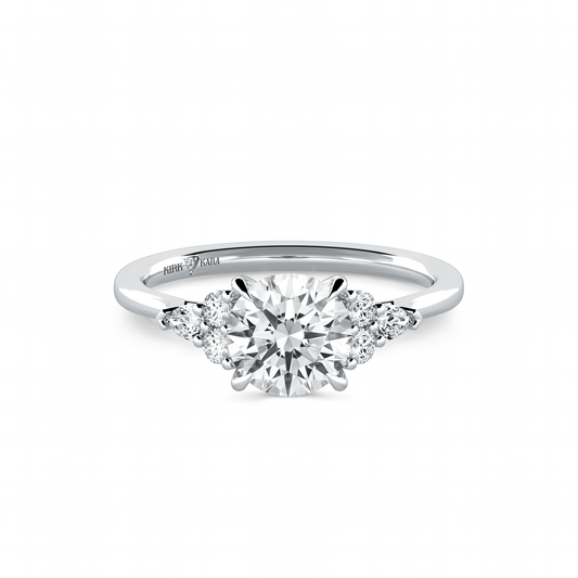 Preset Cluster Round Lab Diamond Engagement Ring - Center Diamond Included