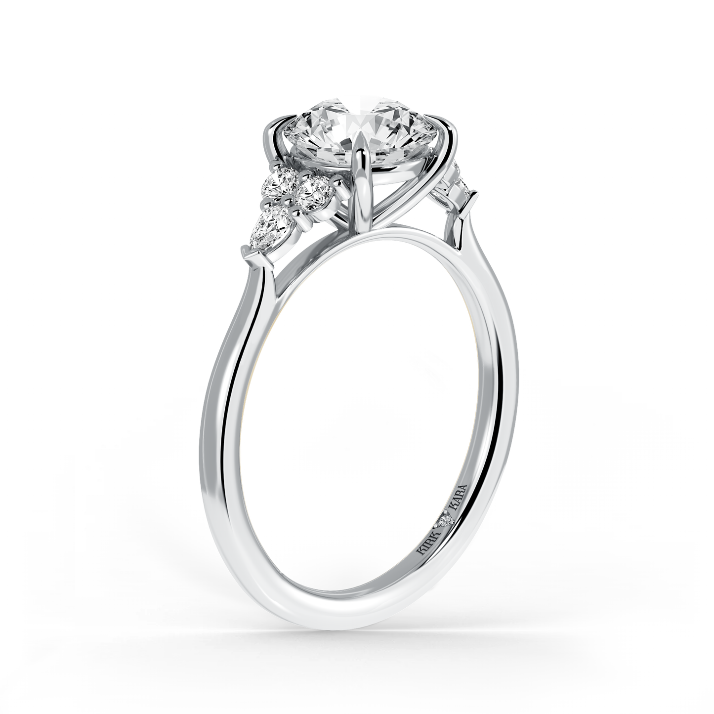 Preset Cluster Round Lab Diamond Engagement Ring - Center Diamond Included