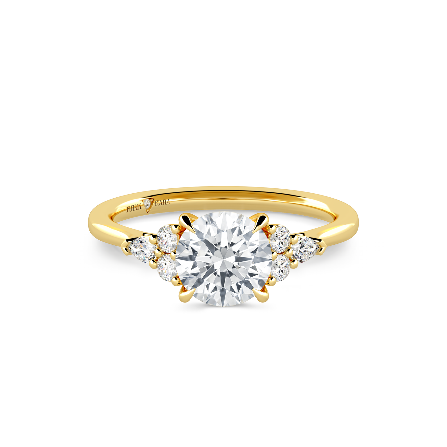 Preset Cluster Round Lab Diamond Engagement Ring - Center Diamond Included
