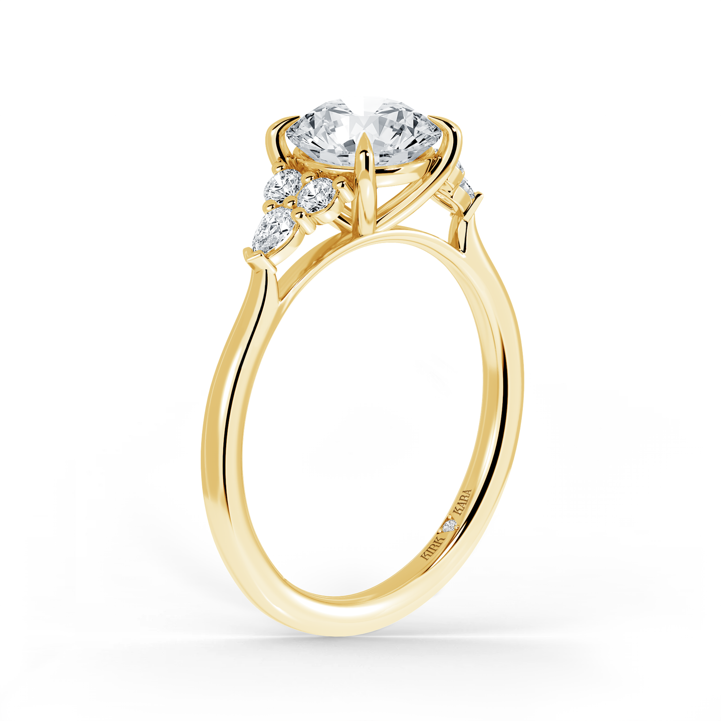 Preset Cluster Round Lab Diamond Engagement Ring - Center Diamond Included