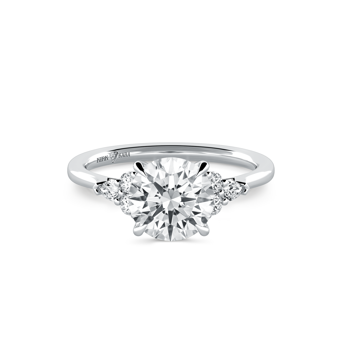 Preset Cluster Round Lab Diamond Engagement Ring - Center Diamond Included