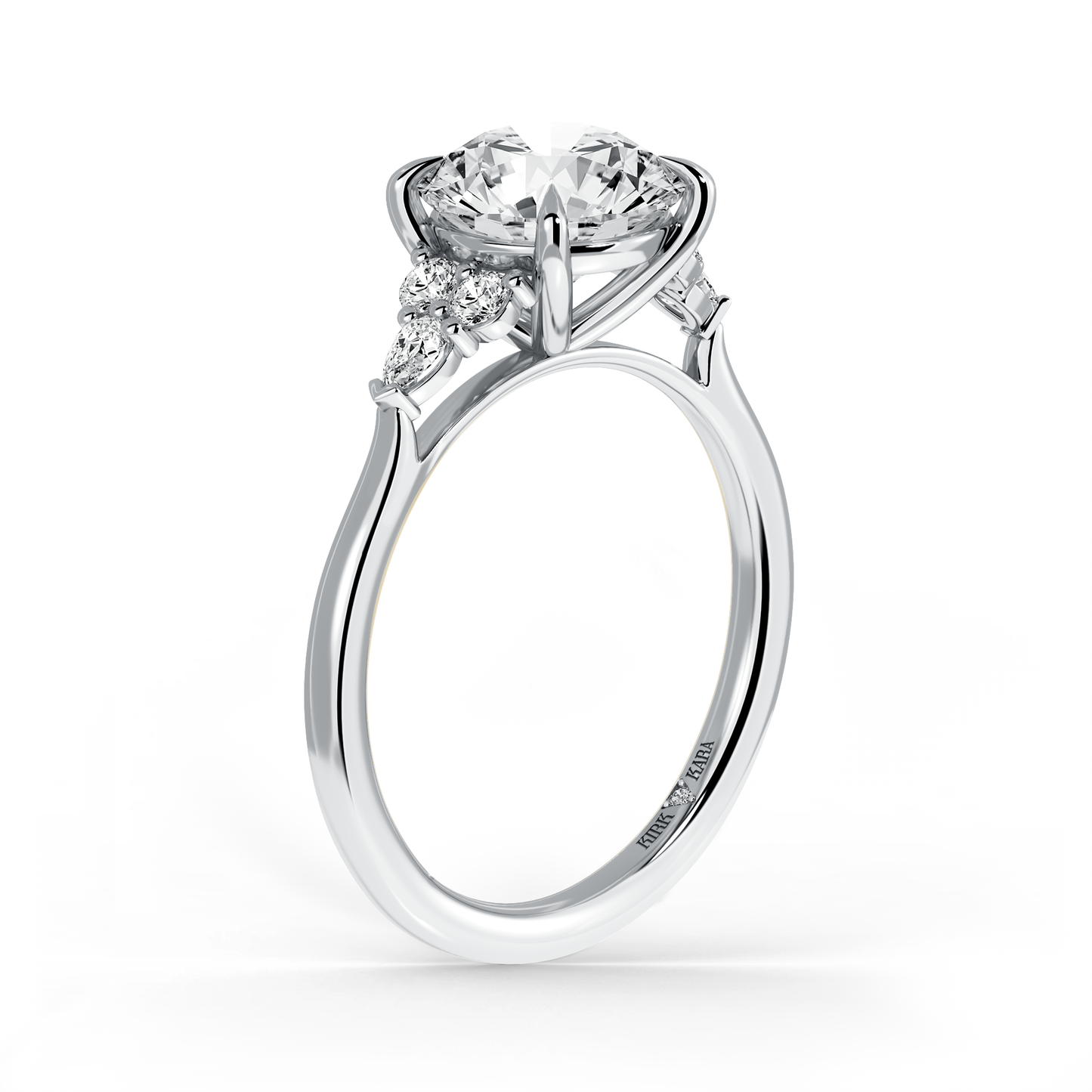 Preset Cluster Round Lab Diamond Engagement Ring - Center Diamond Included