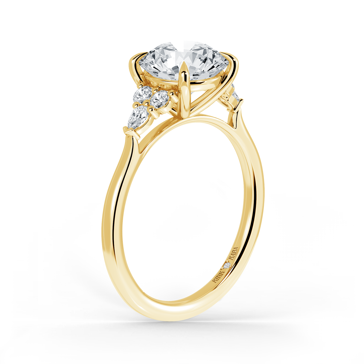 Preset Cluster Round Lab Diamond Engagement Ring - Center Diamond Included