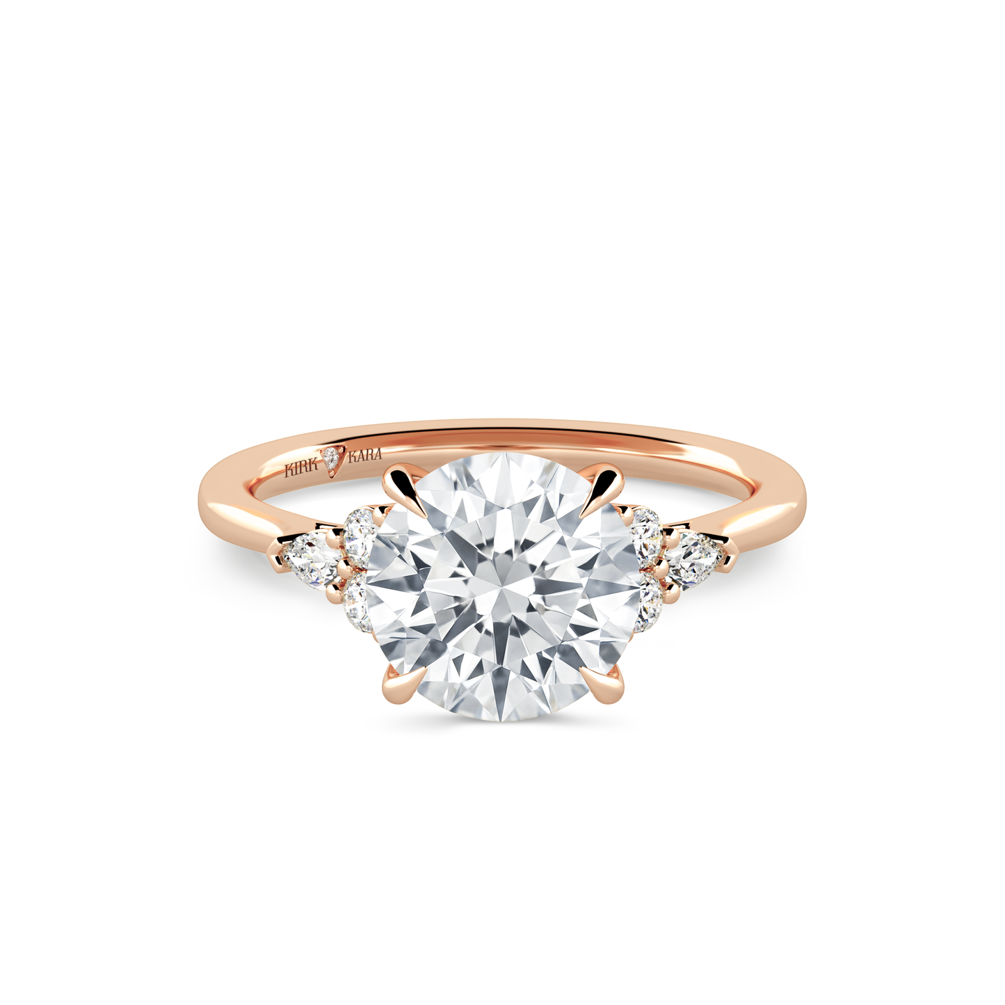 Preset Cluster Round Lab Diamond Engagement Ring - Center Diamond Included