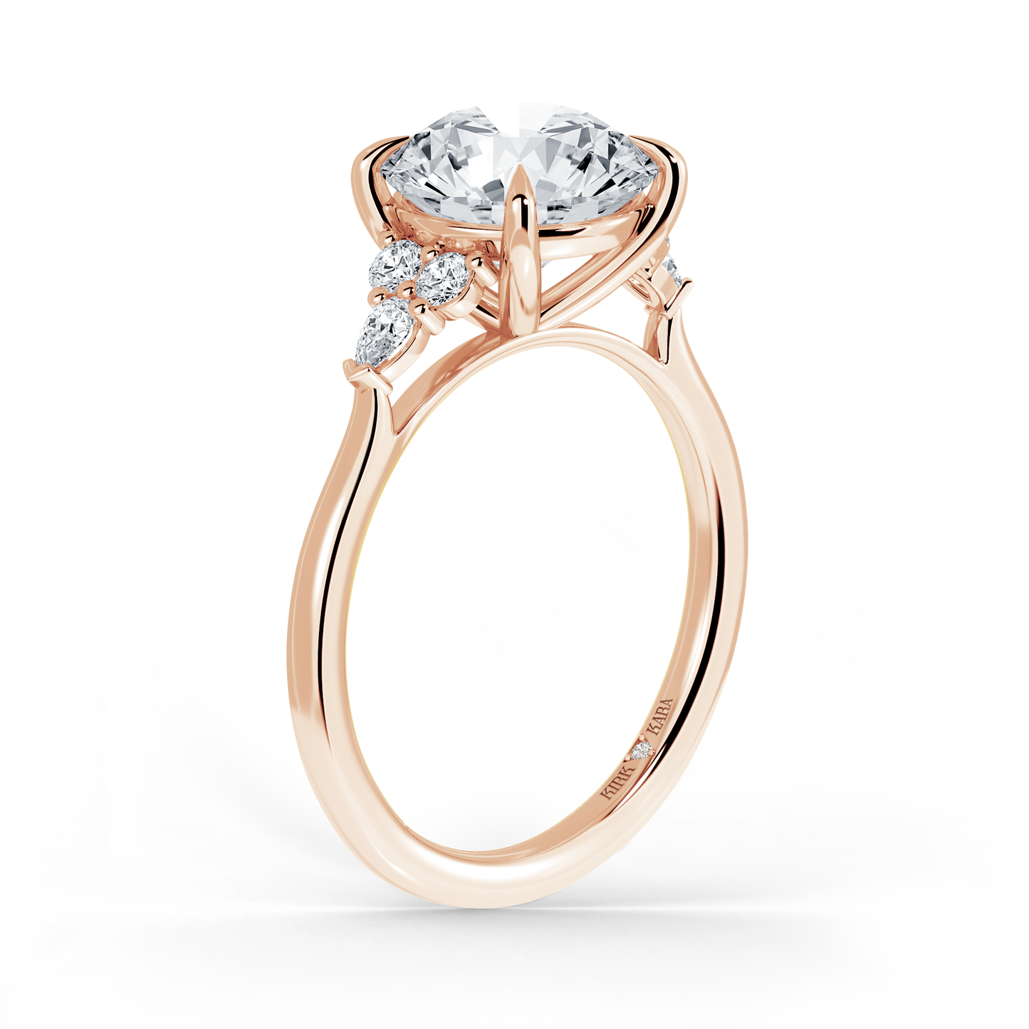 Preset Cluster Round Lab Diamond Engagement Ring - Center Diamond Included