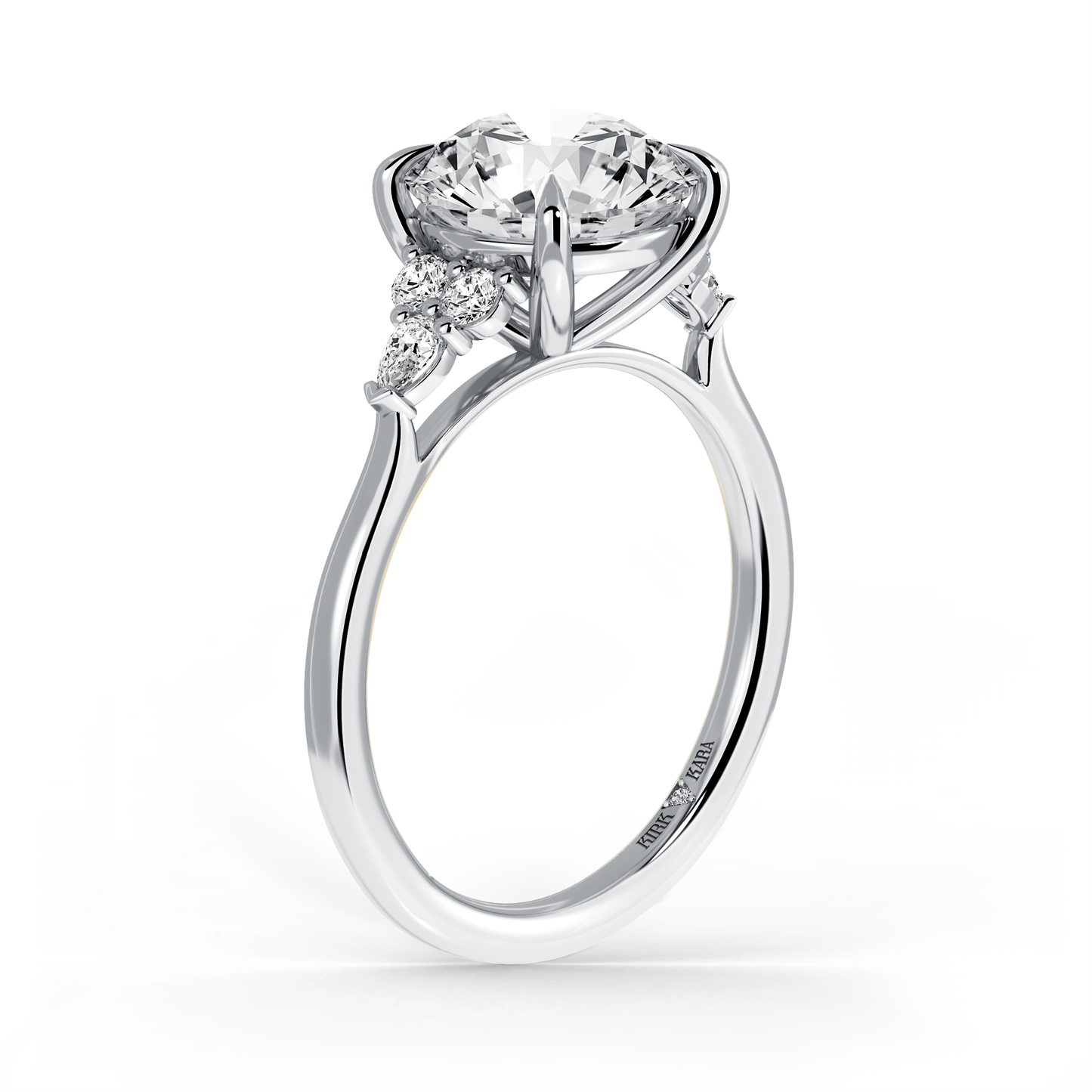 Preset Cluster Round Lab Diamond Engagement Ring - Center Diamond Included