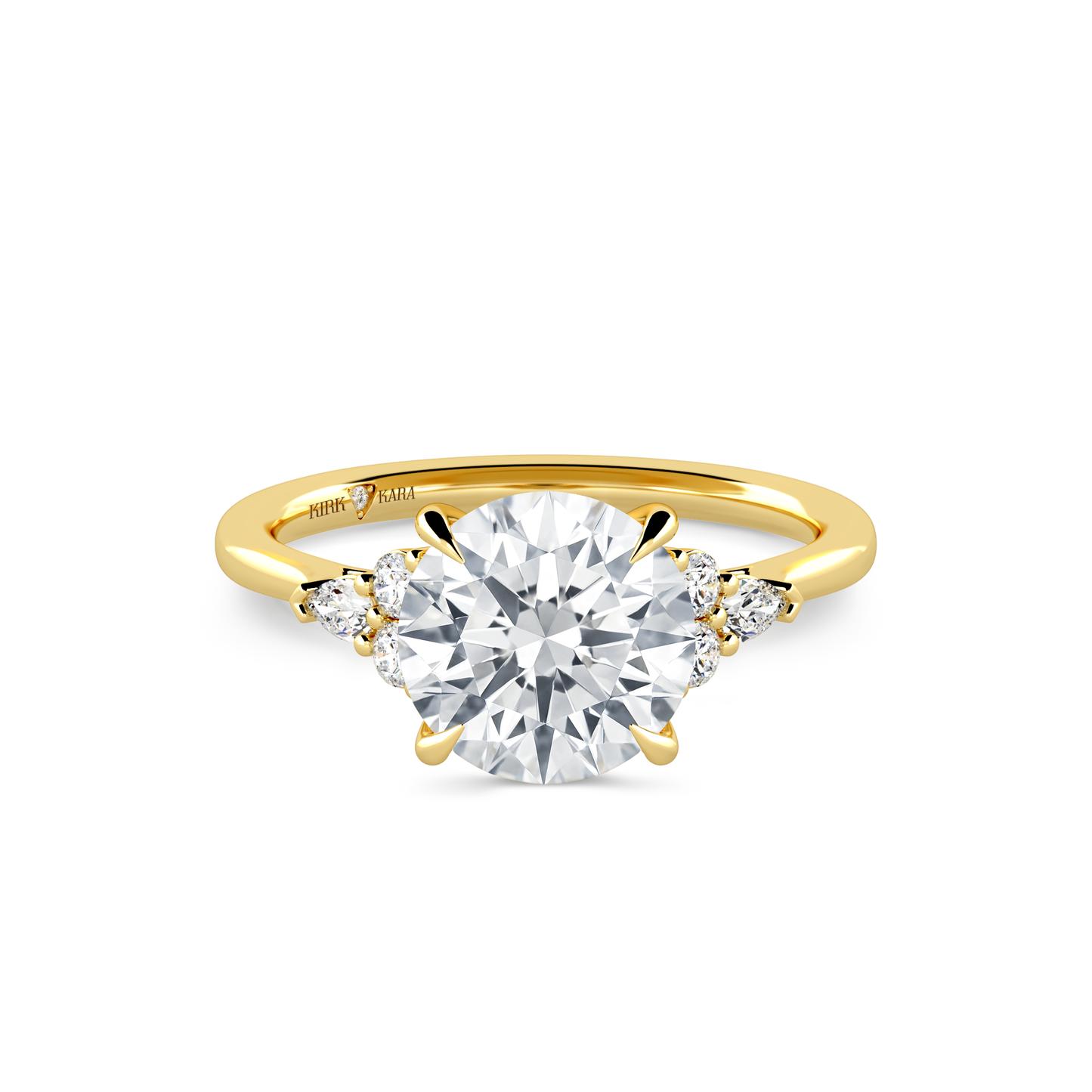 Preset Cluster Round Lab Diamond Engagement Ring - Center Diamond Included