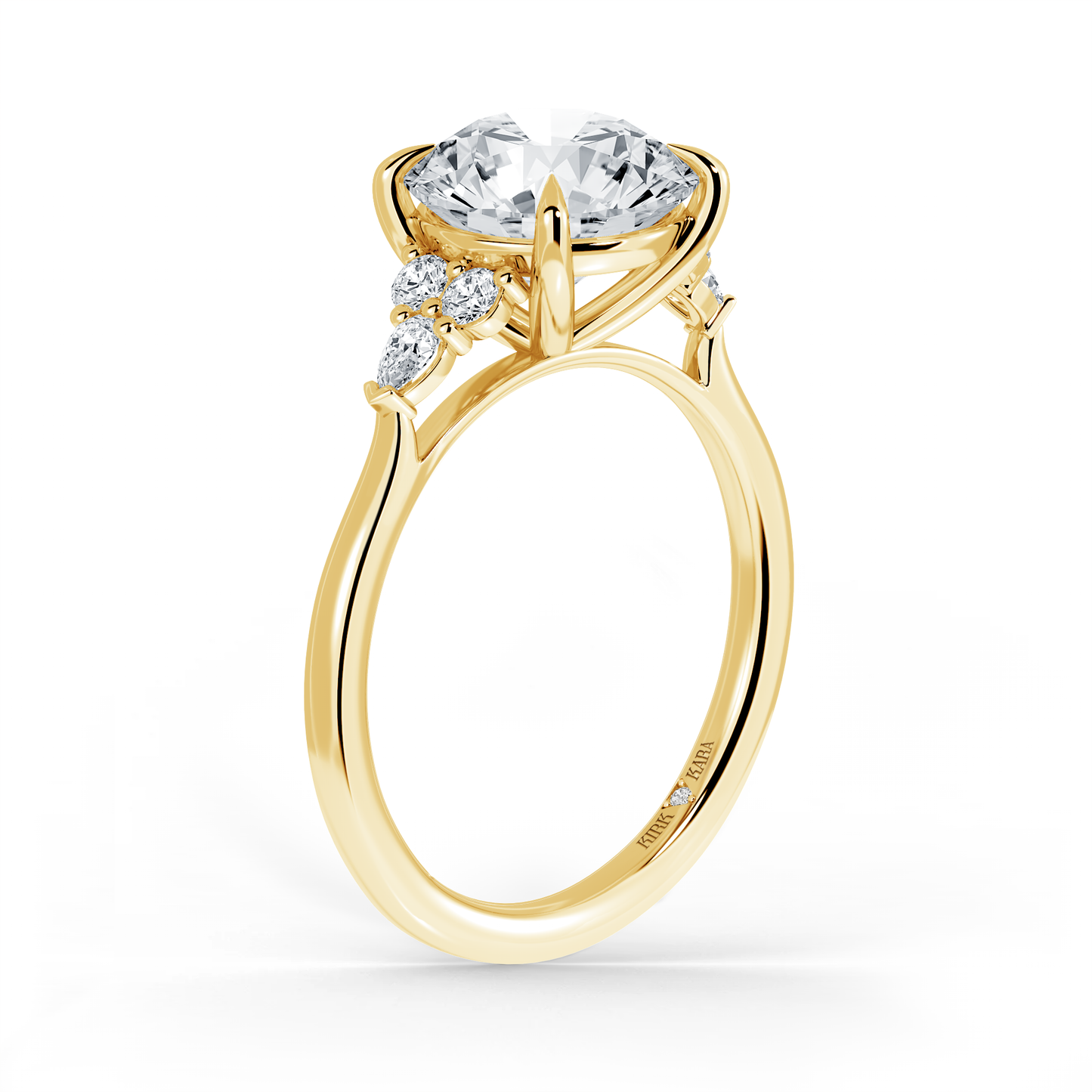 Preset Cluster Round Lab Diamond Engagement Ring - Center Diamond Included