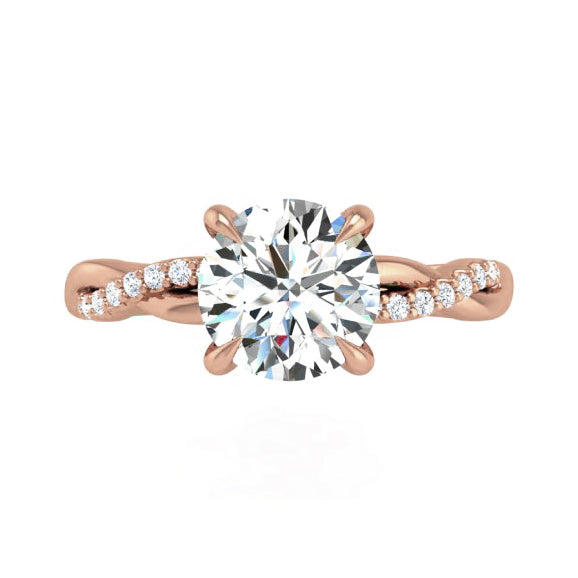 Preset Classic Twist Round Lab Diamond Engagement Ring