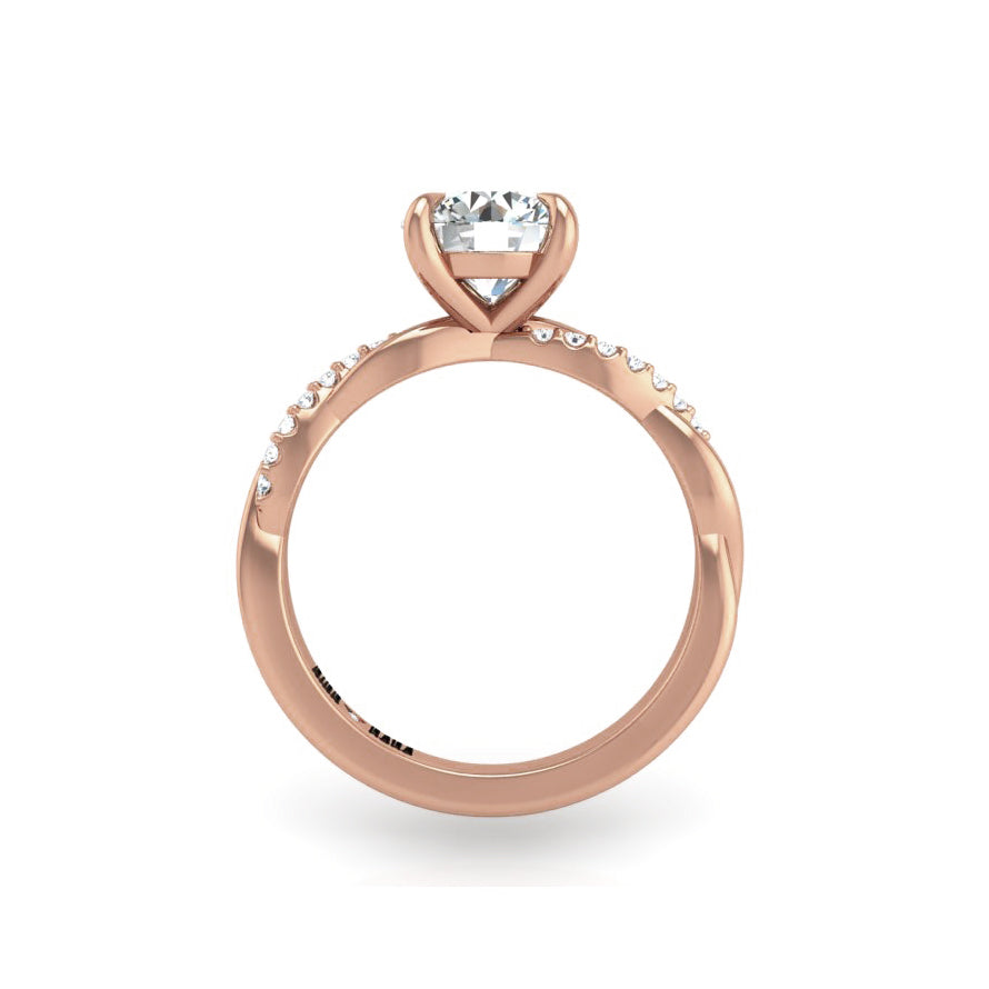 Preset Classic Twist Round Lab Diamond Engagement Ring