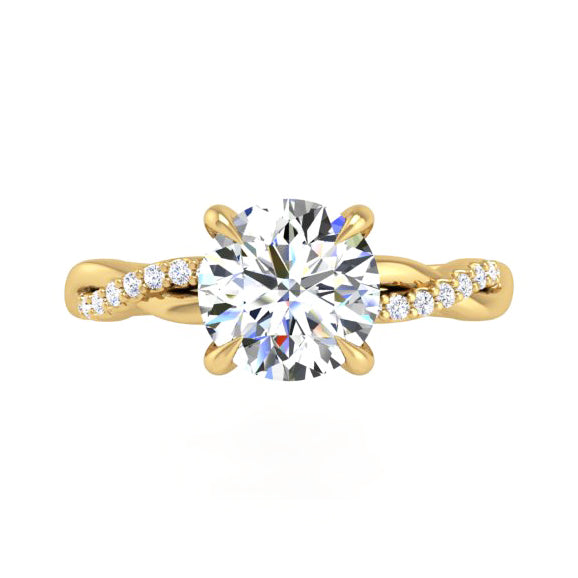 Preset Classic Twist Round Lab Diamond Engagement Ring