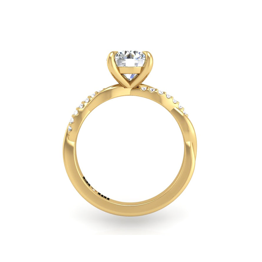 Preset Classic Twist Round Lab Diamond Engagement Ring