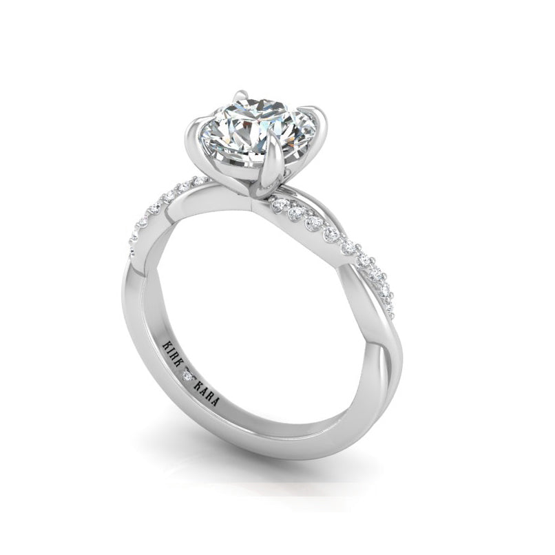 Preset Classic Twist Round Lab Diamond Engagement Ring