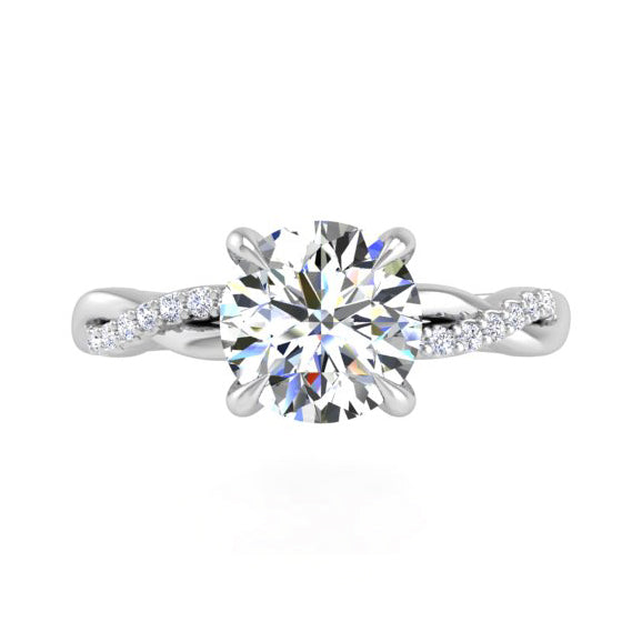 Preset Classic Twist Round Lab Diamond Engagement Ring